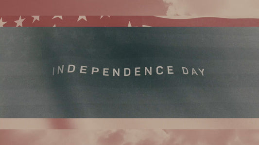 Vintage Waving American Flag Independence Day Still