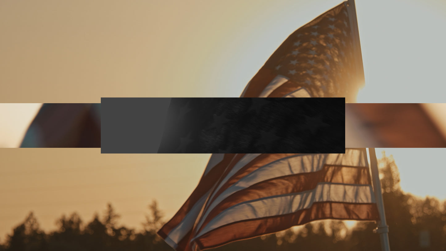 Sunset Flag Veterans Day Blank Still