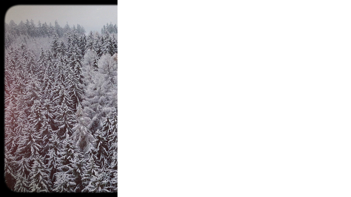 Retro Winter Lower Third Left Blank Transparency
