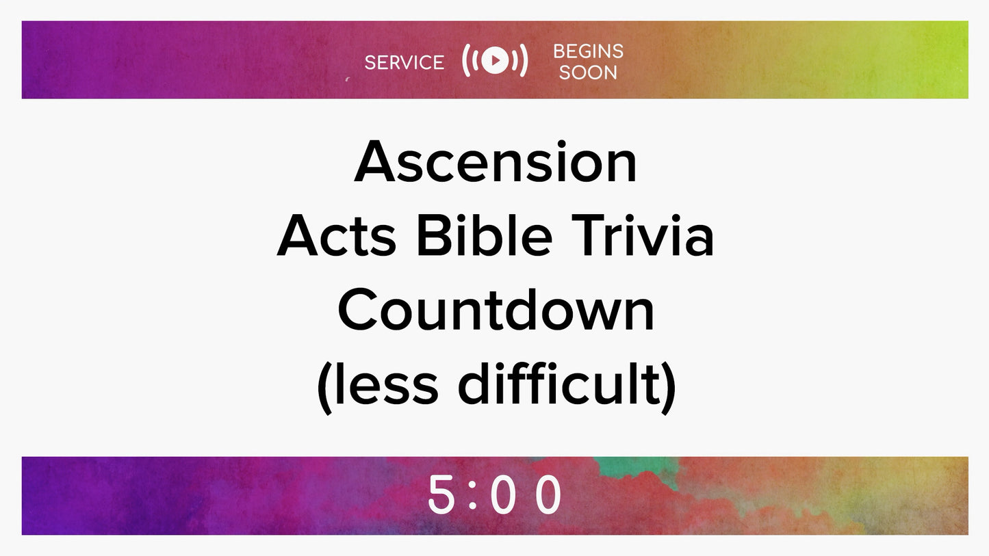 Ascension Acts Trivia Countdown