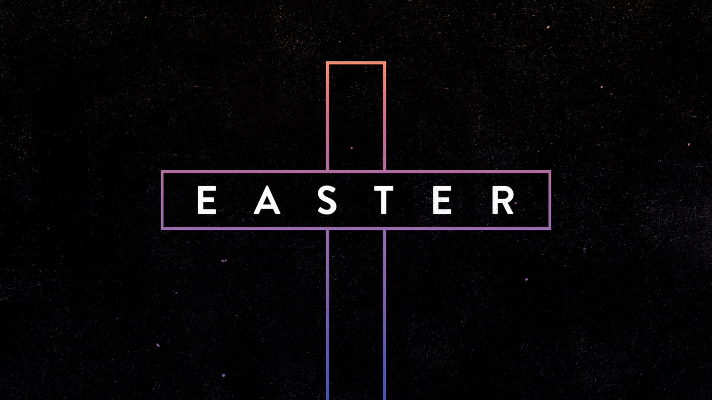 Gradient Easter Cross Title Still