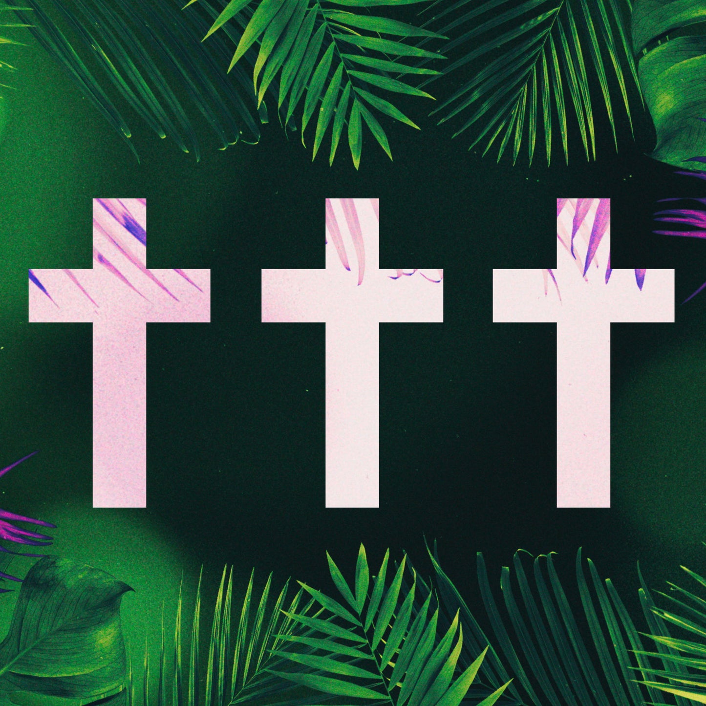 Vibrant Palms Crosses
