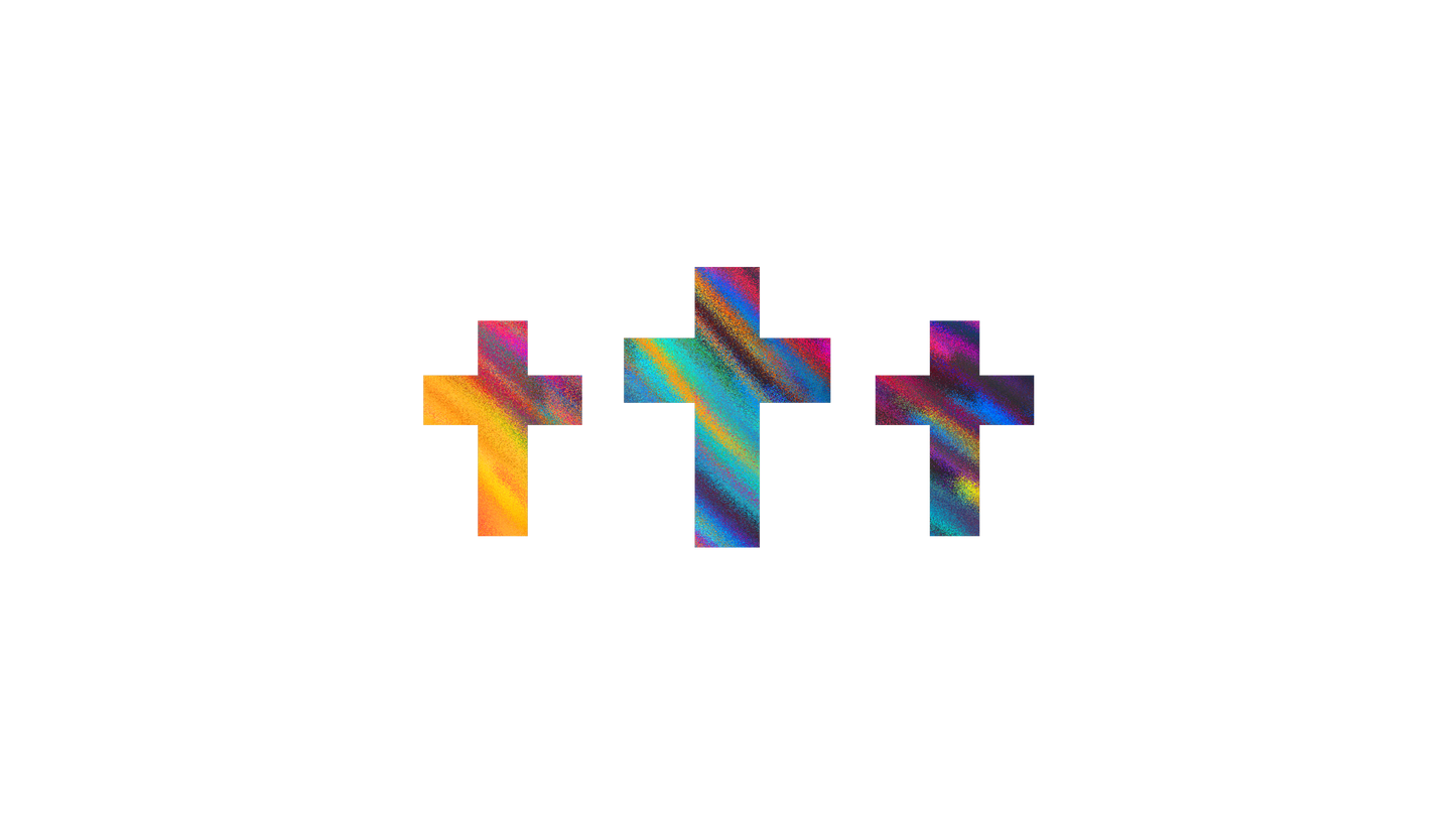 Colorful Easter Cross