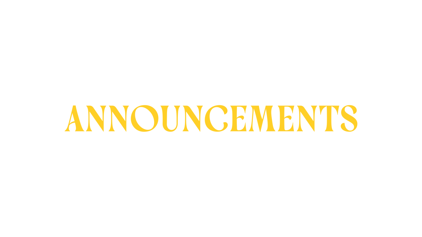 Glass Announcements
