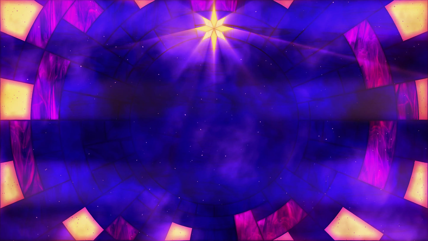 Stained Glass Christmas Star 02
