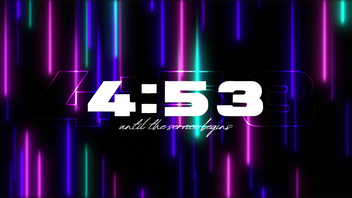 Neon Rain Countdown