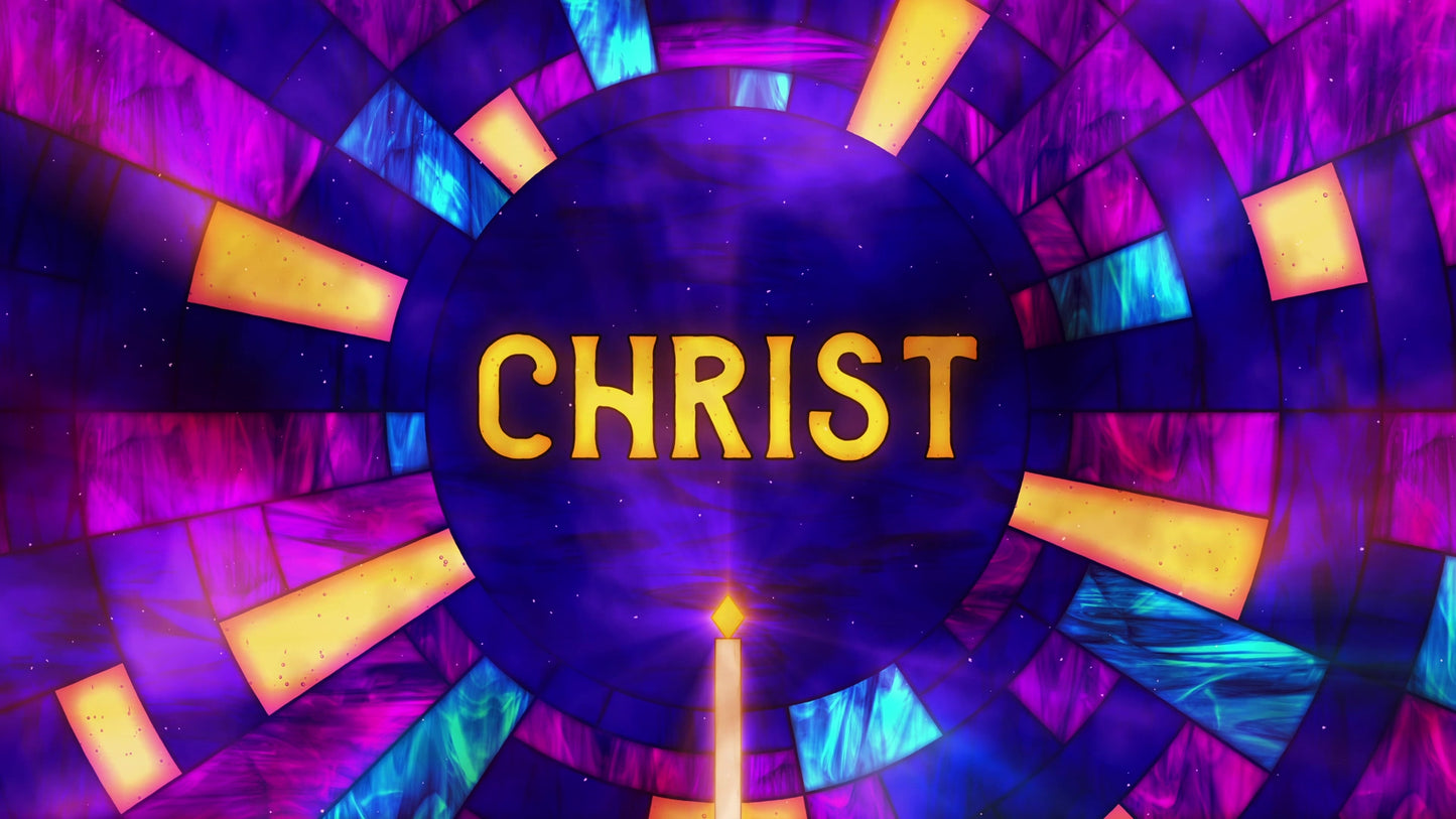 Stained Glass Christmas Advent Christ