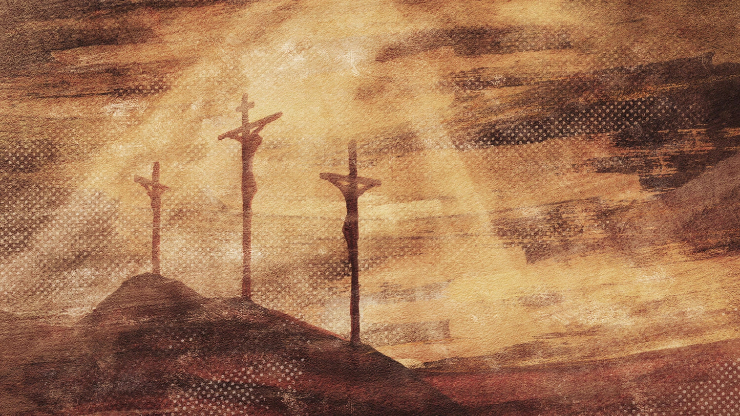 Easter Brush 10 Crosses Gold