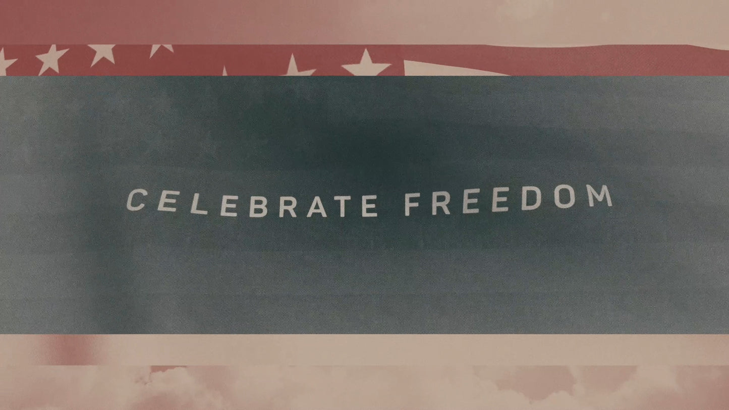 Vintage Waving American Flag Celebrate Freedom Still