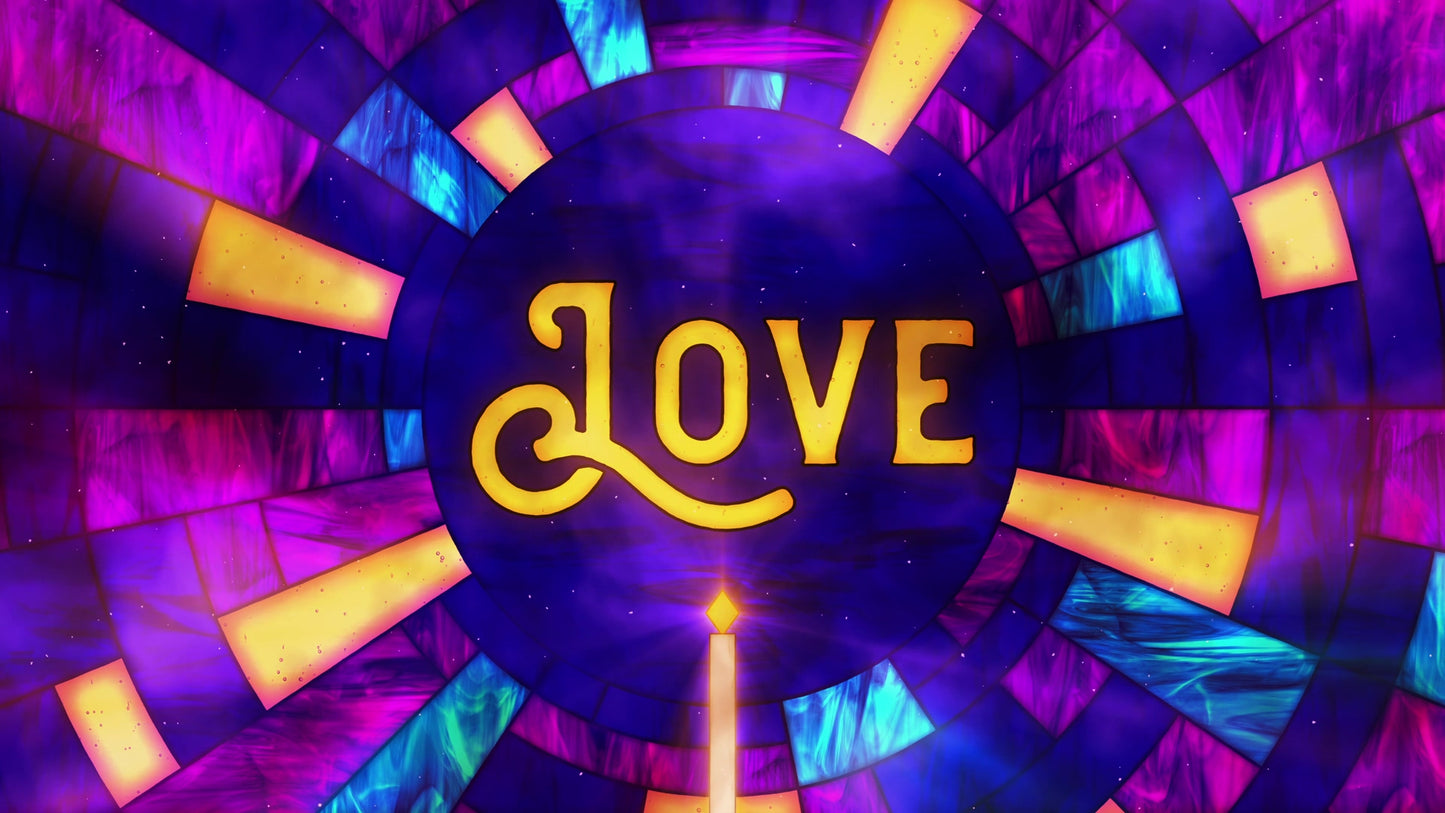 Stained Glass Christmas Advent Love