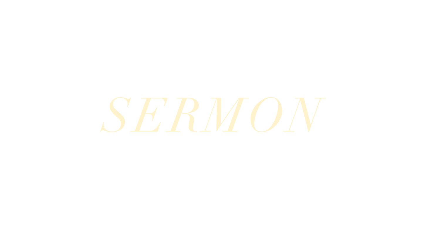 Thanksgiving Table Sermon