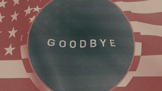 Vintage Waving American Flag Closing Still