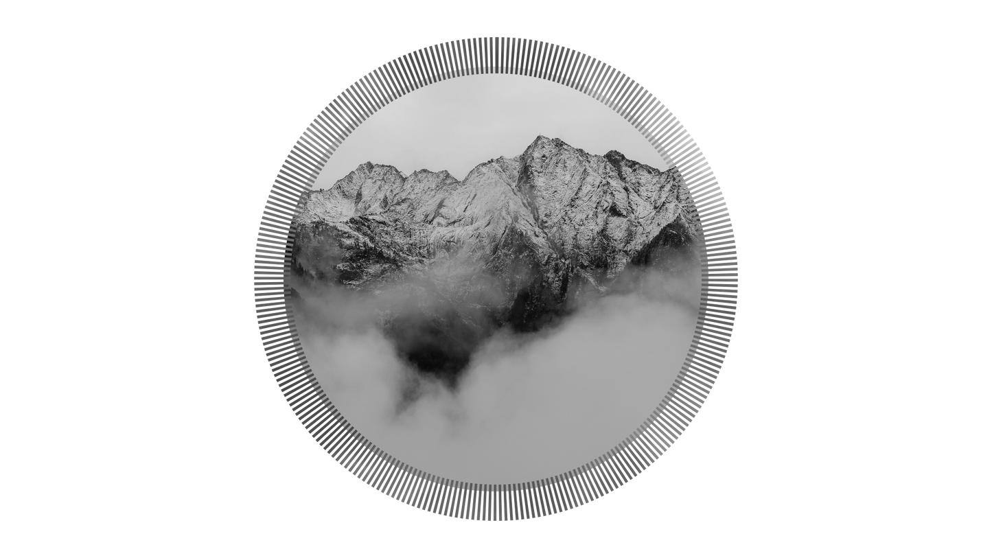 Monochrome Circle Mountains 01