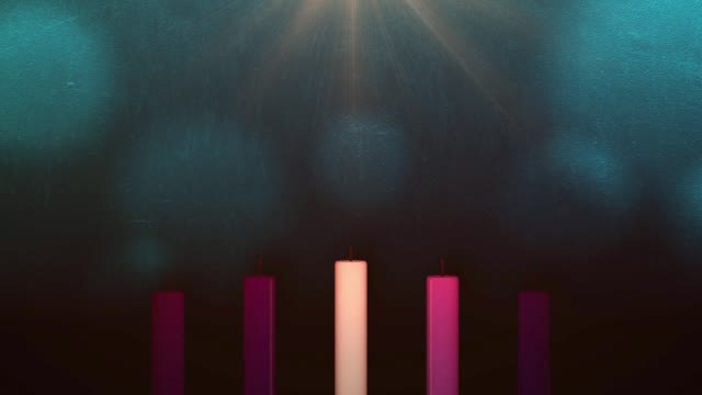 Advent Bokeh Blank Candles