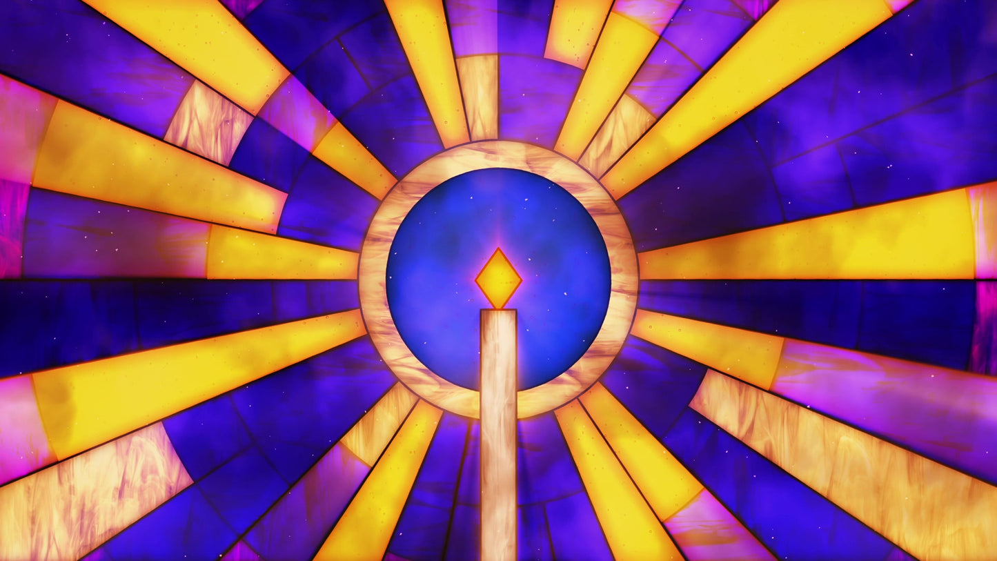 Stained Glass Christmas Candle