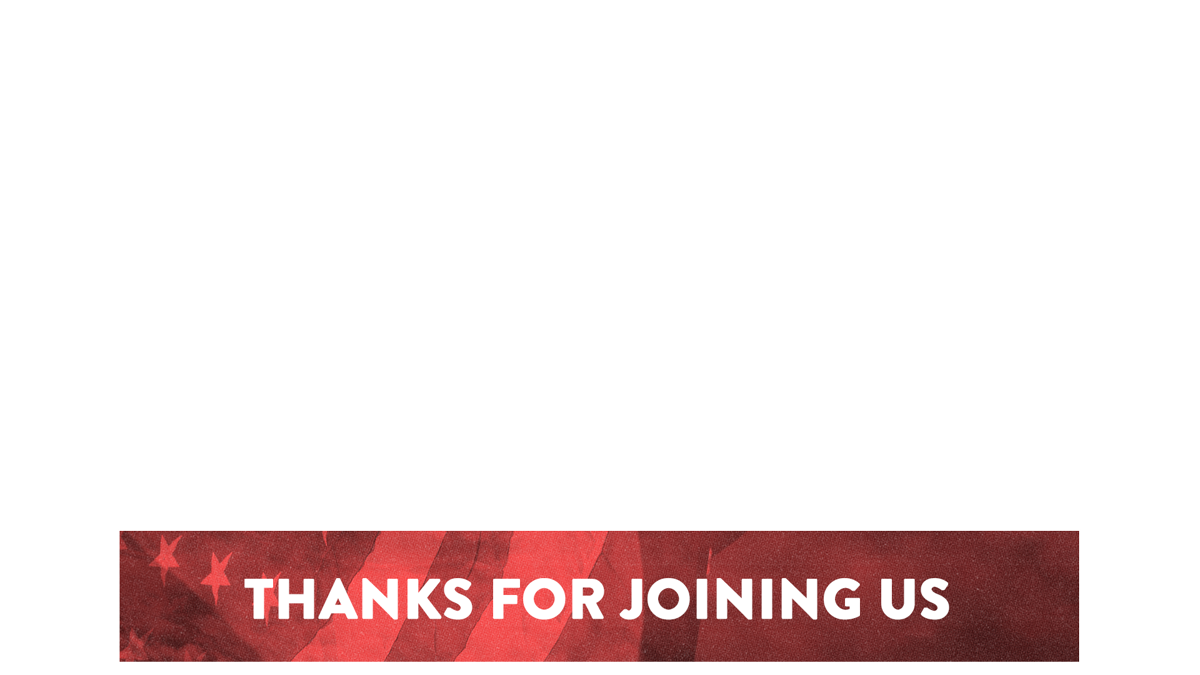 Veterans Day Flag Lower Third Thanks For Joining