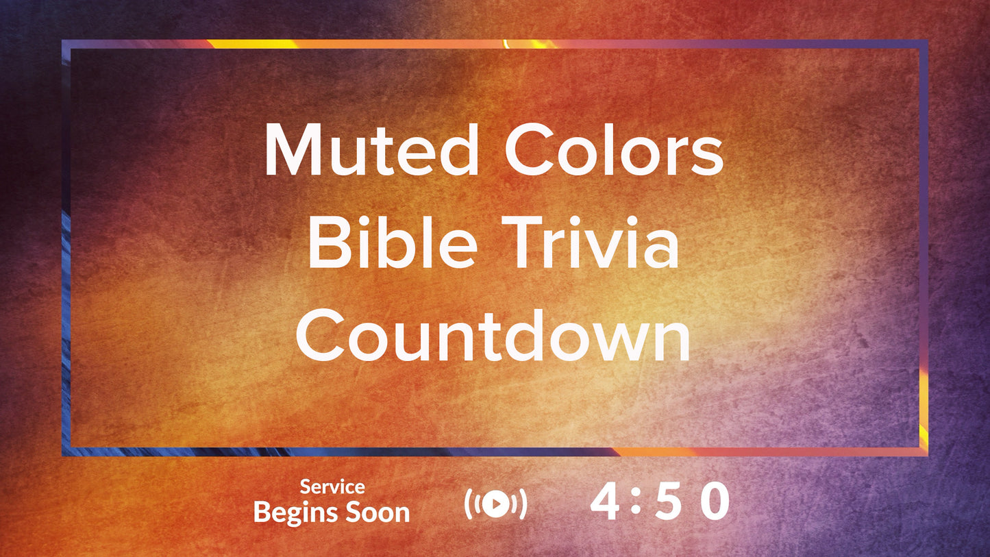 Muted Colors Bible Trivia Countdown