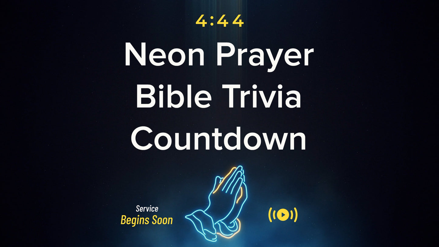 Neon Prayer Trivia Countdown