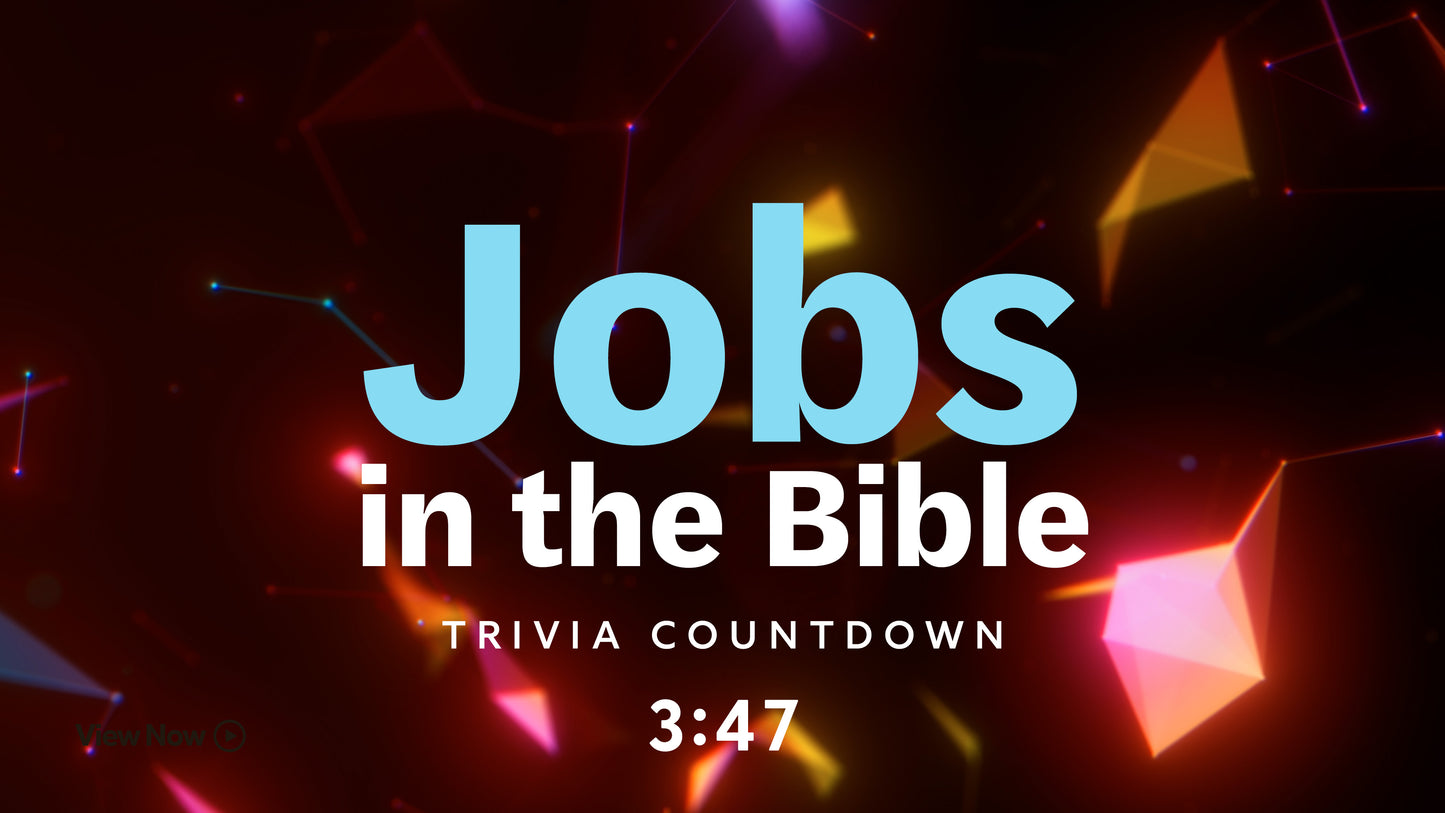 Jobs In The Bible Countdown