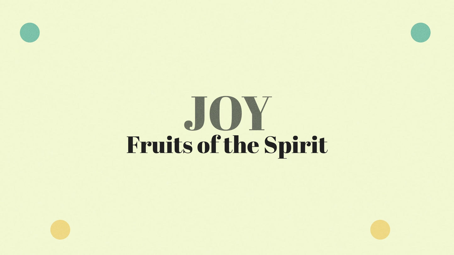 Retro Color Fruits Of The Spirit Joy