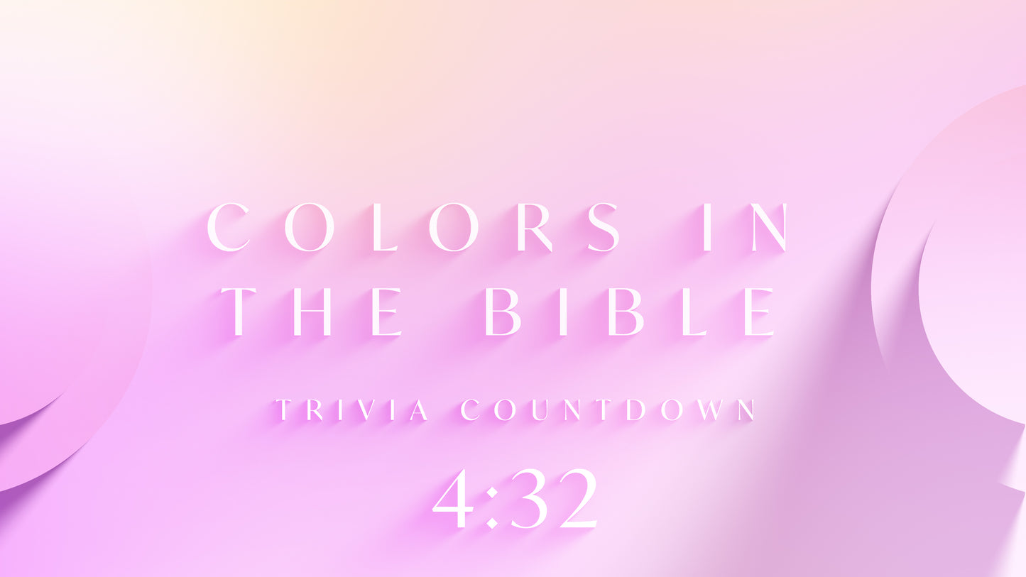 Colors In The Bible Trivia Countdown