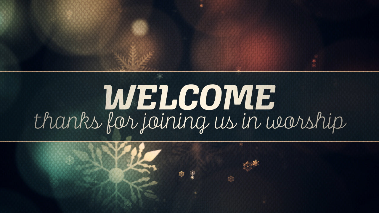 Vintage Christmas Lights Welcome Still