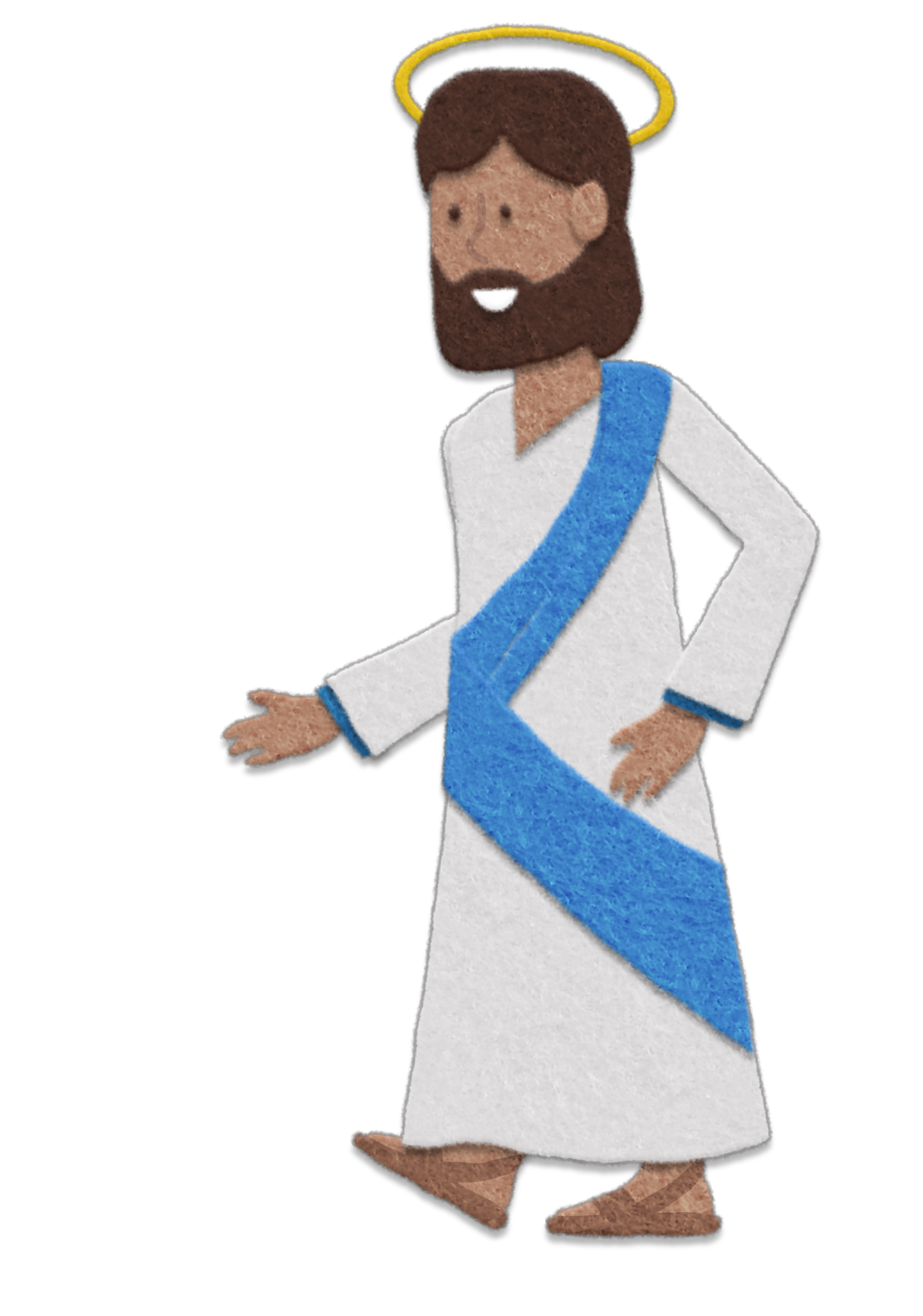 Palm Sunday Flannelgraph Jesus Walking