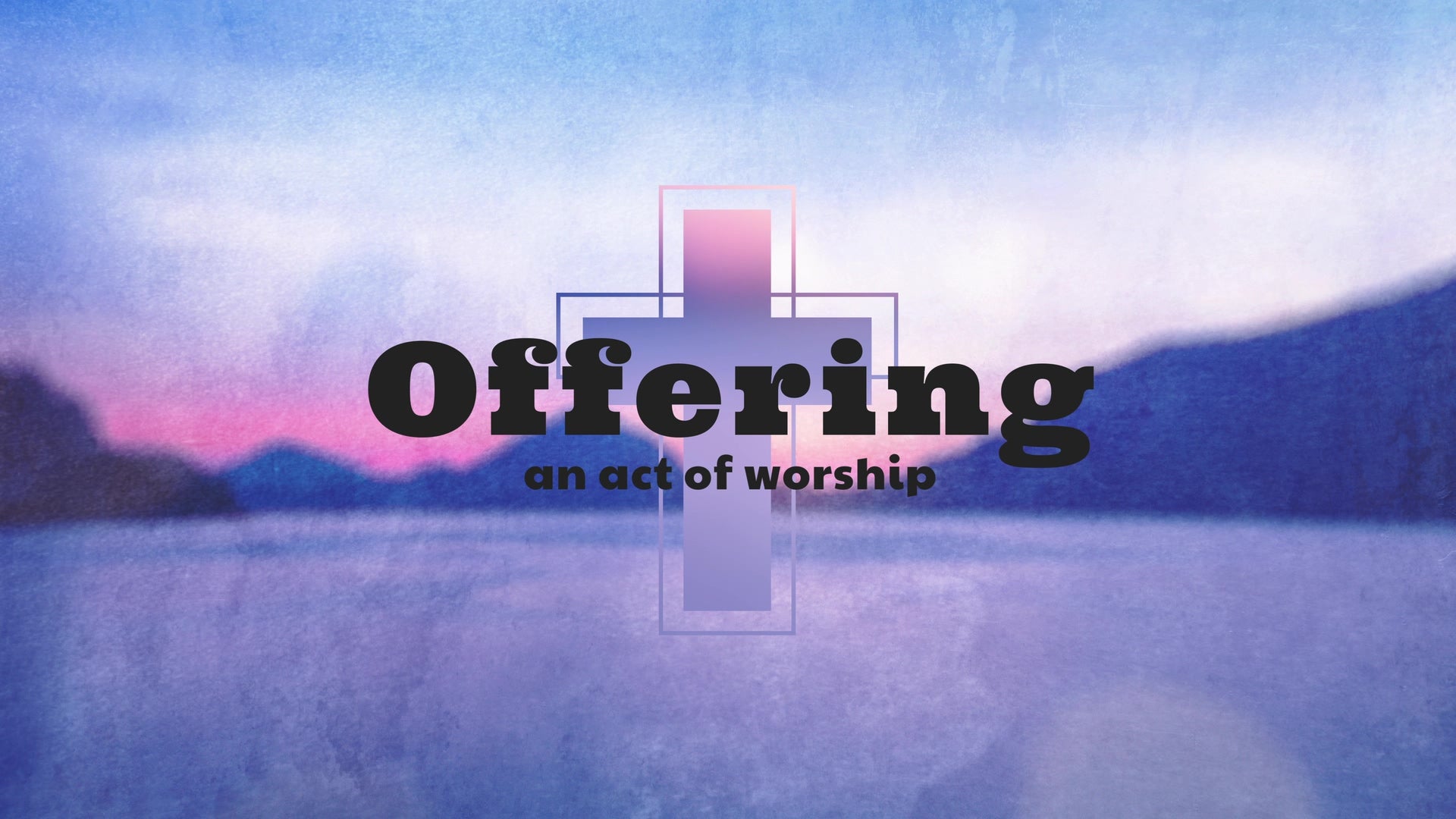 Watercolor Cross Offering Still | Shift Worship