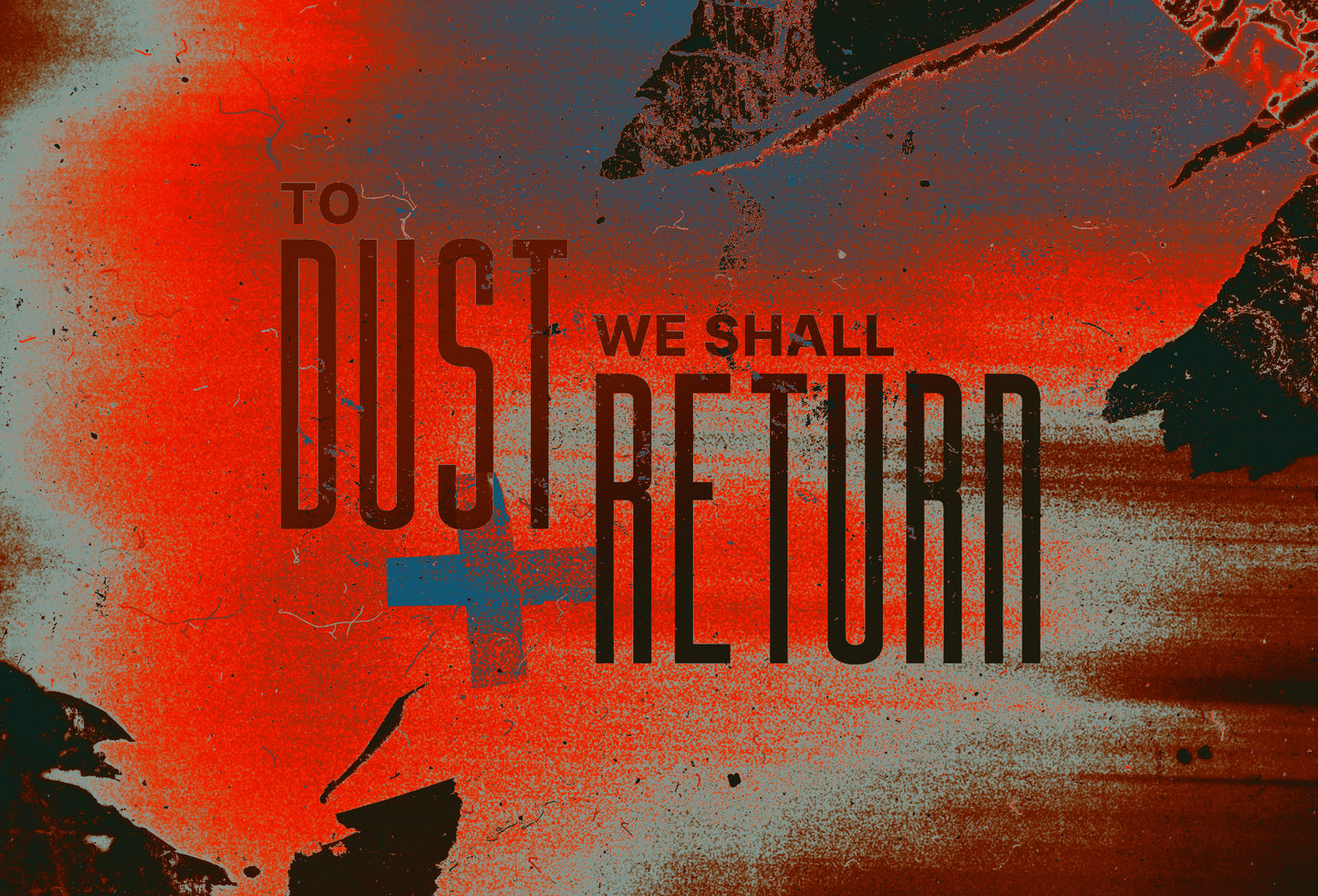 Grunge Ashes 8X5 Postcard