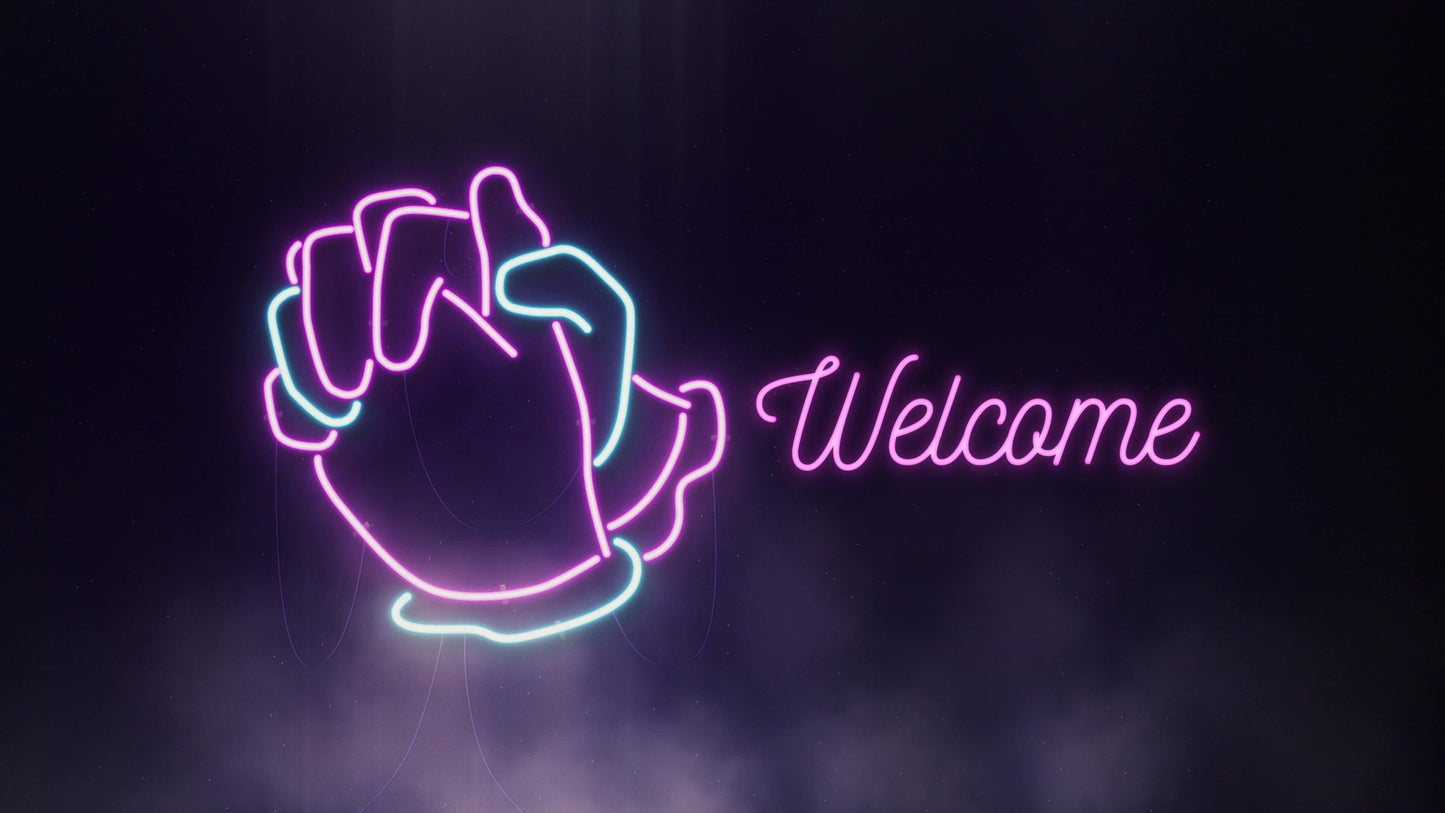 Neon Prayer Welcome