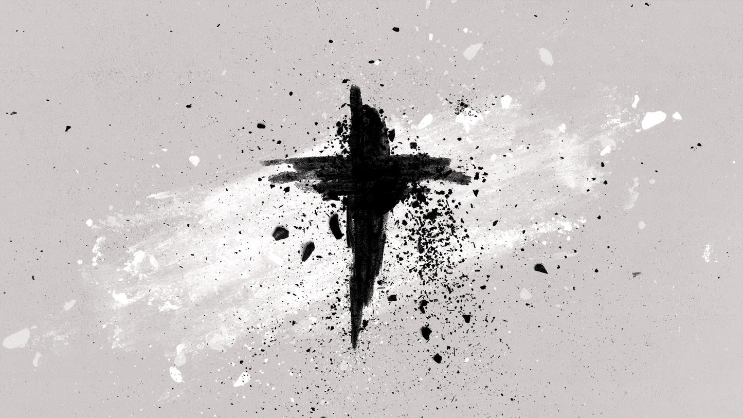 Painted Ash Cross Black Gray