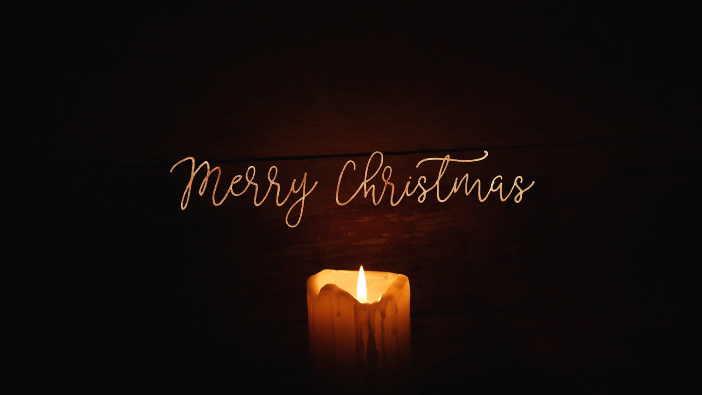 Christmas Candles Merry Christmas