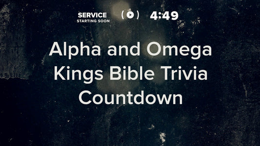 Alpha And Omega Trivia Countdown
