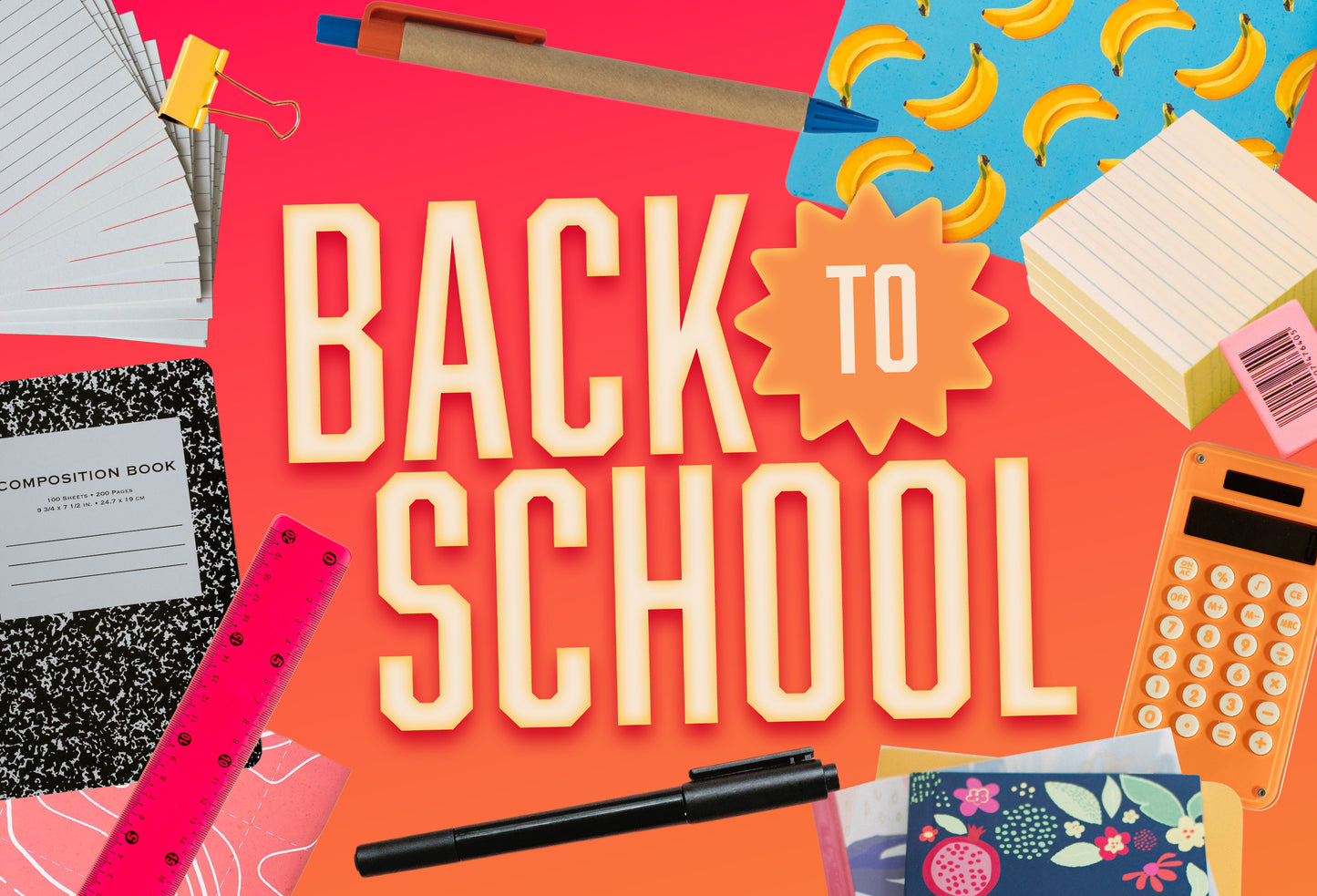 Back To School Collage 8X5 Postcard