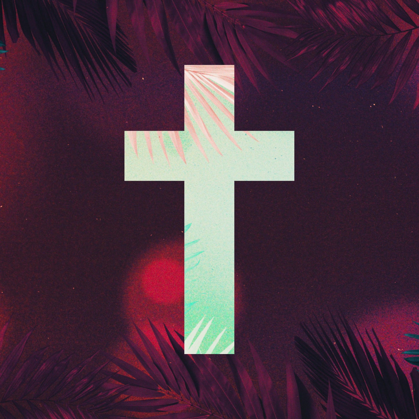 Vibrant Palms Cross