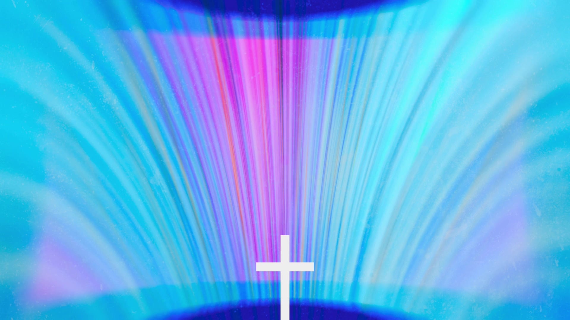 Chromatic Light Blue Burst Cross Motion | Shift Worship