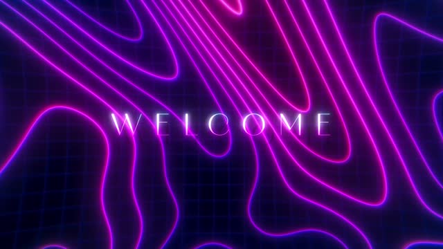 Neon Topo Welcome Motion