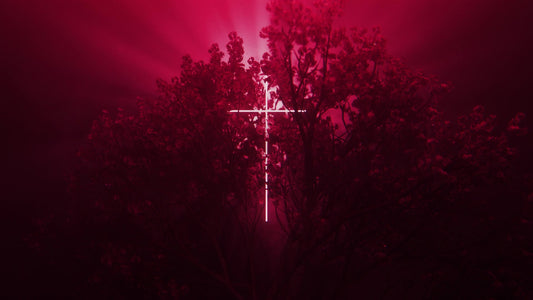 Holy Week 11 Neon Cross Red
