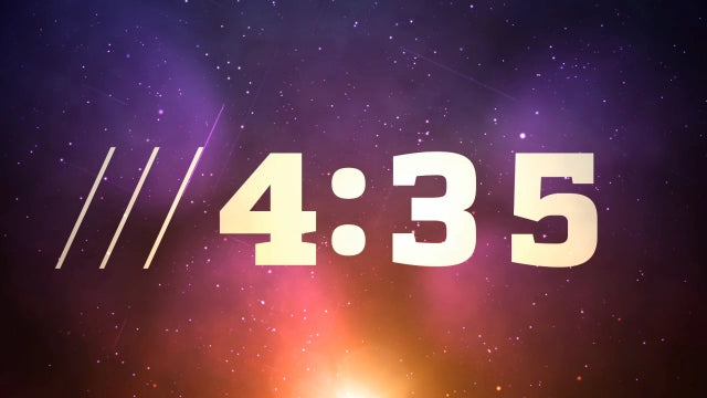 Colorful Cosmos Particles Countdown