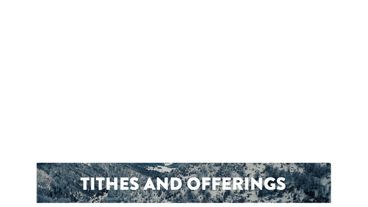 Glorious Winter Lower Third Tithes Offering