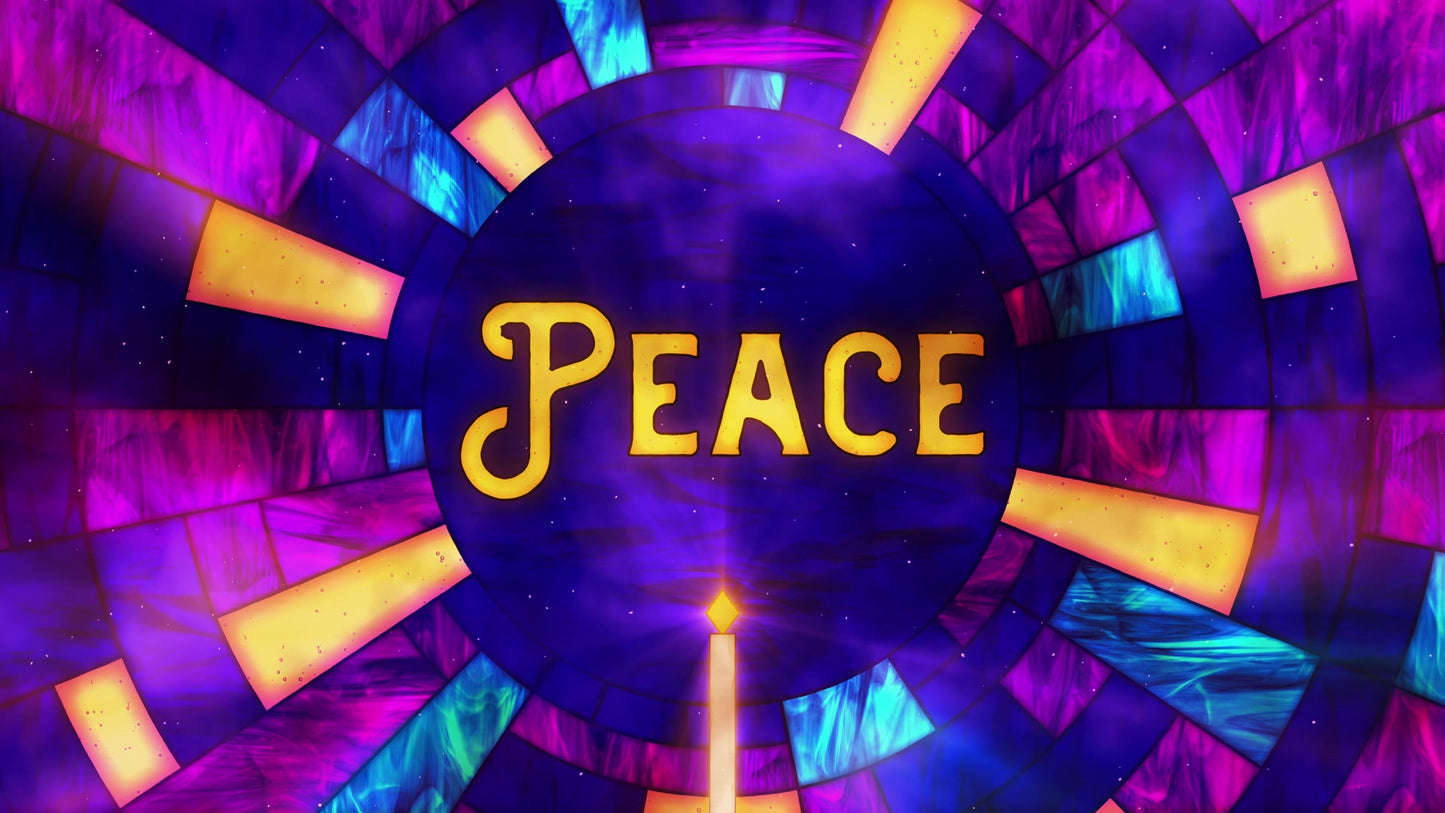 Stained Glass Christmas Advent Peace