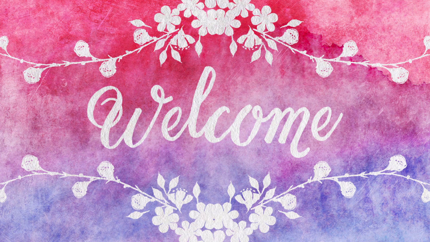 Watercolor Card Welcome Still