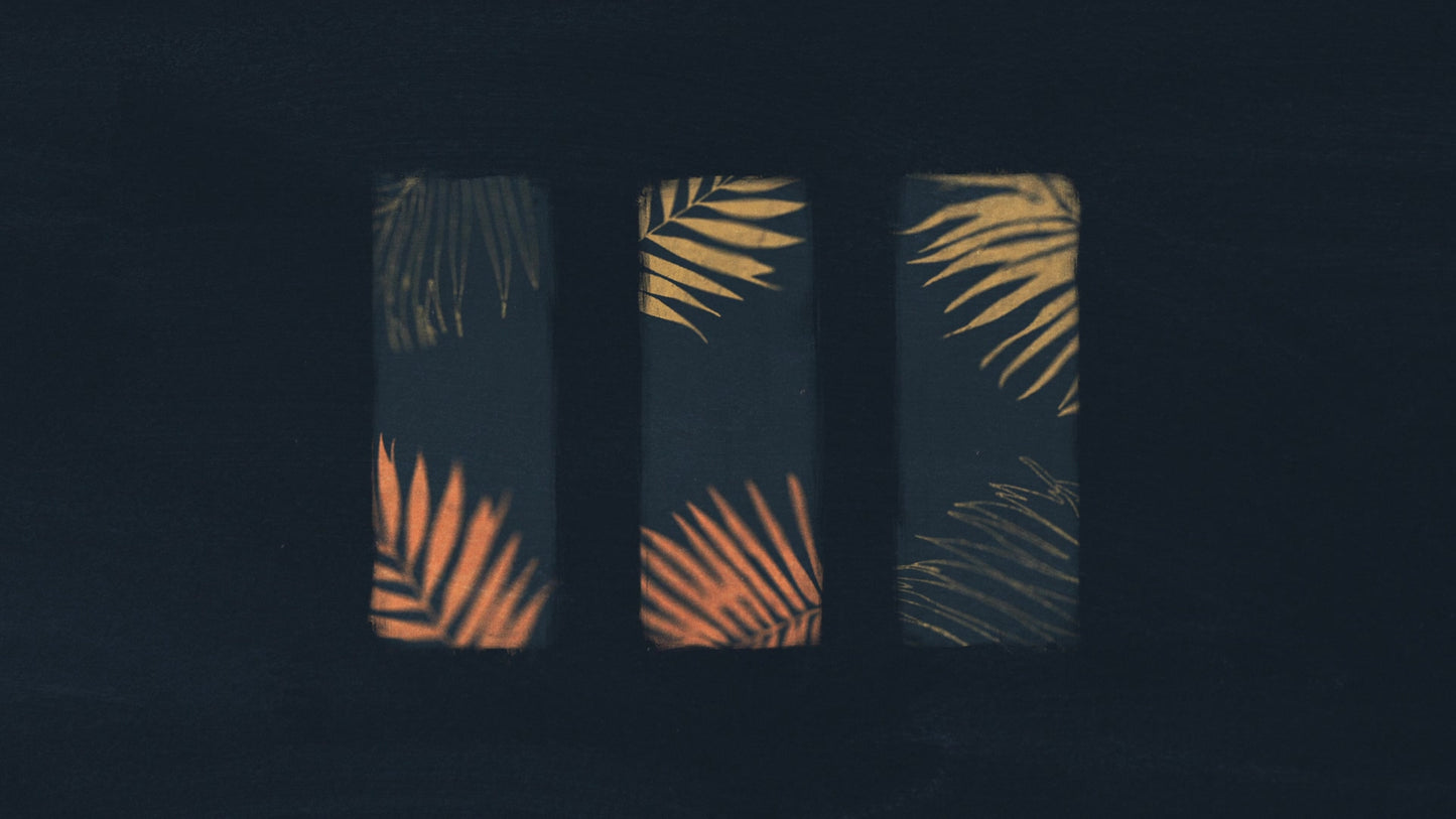 Hosanna 16 Triptych Blue