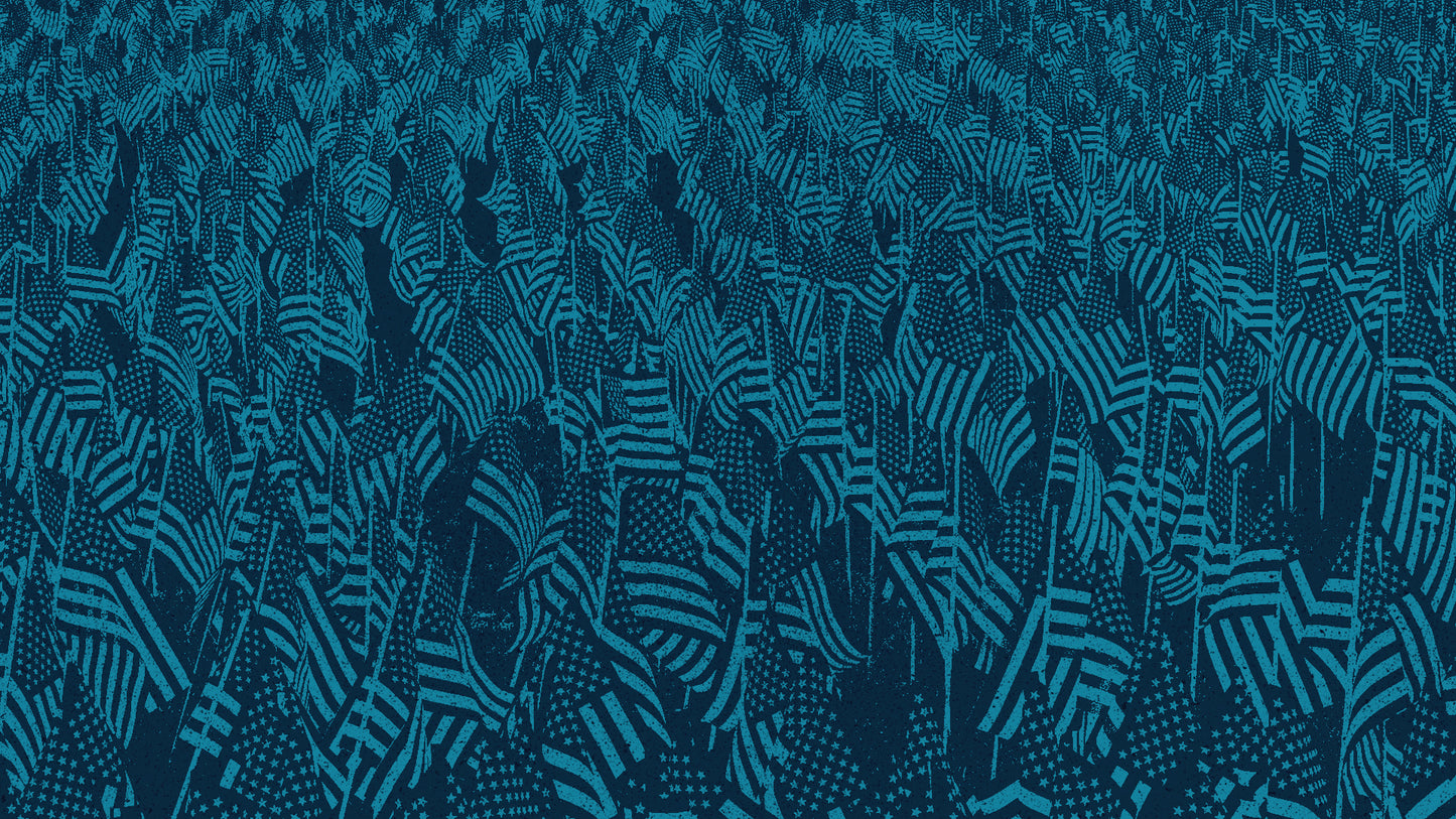 Veterans Day Blue Flags