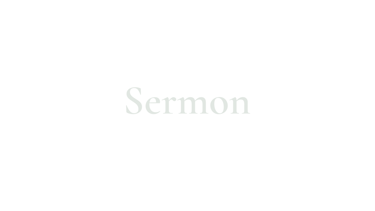 Misty Mountain Sermon