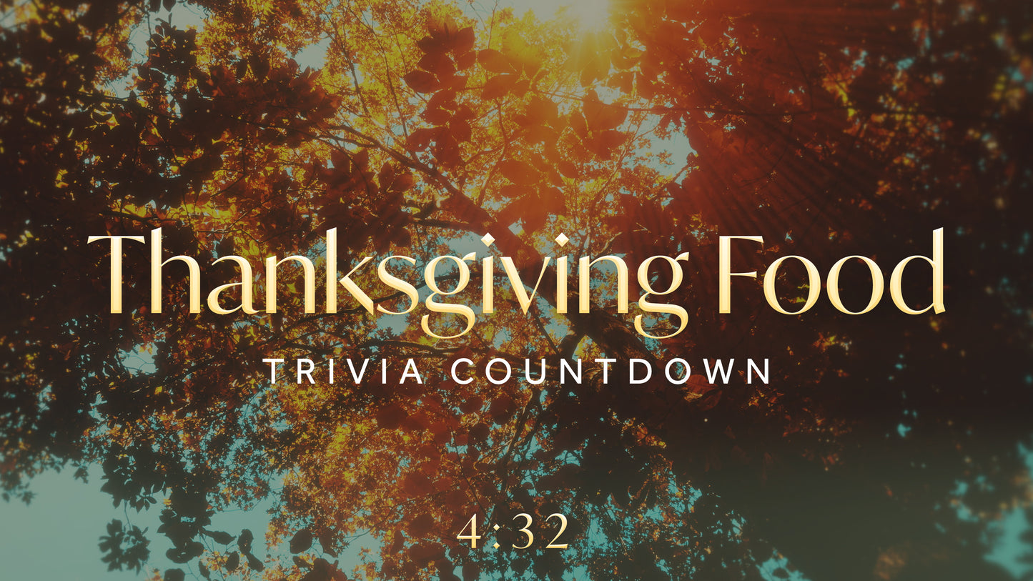 Thanksgiving Food Trivia Countdown