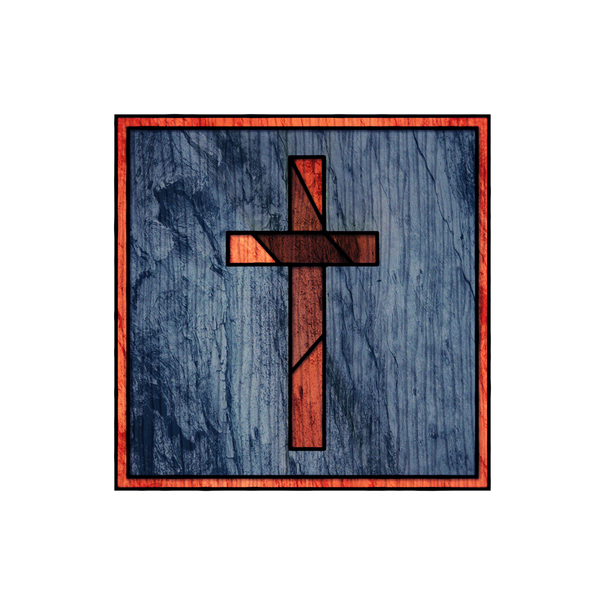 Holy Week Glass Cross Icon Transparency