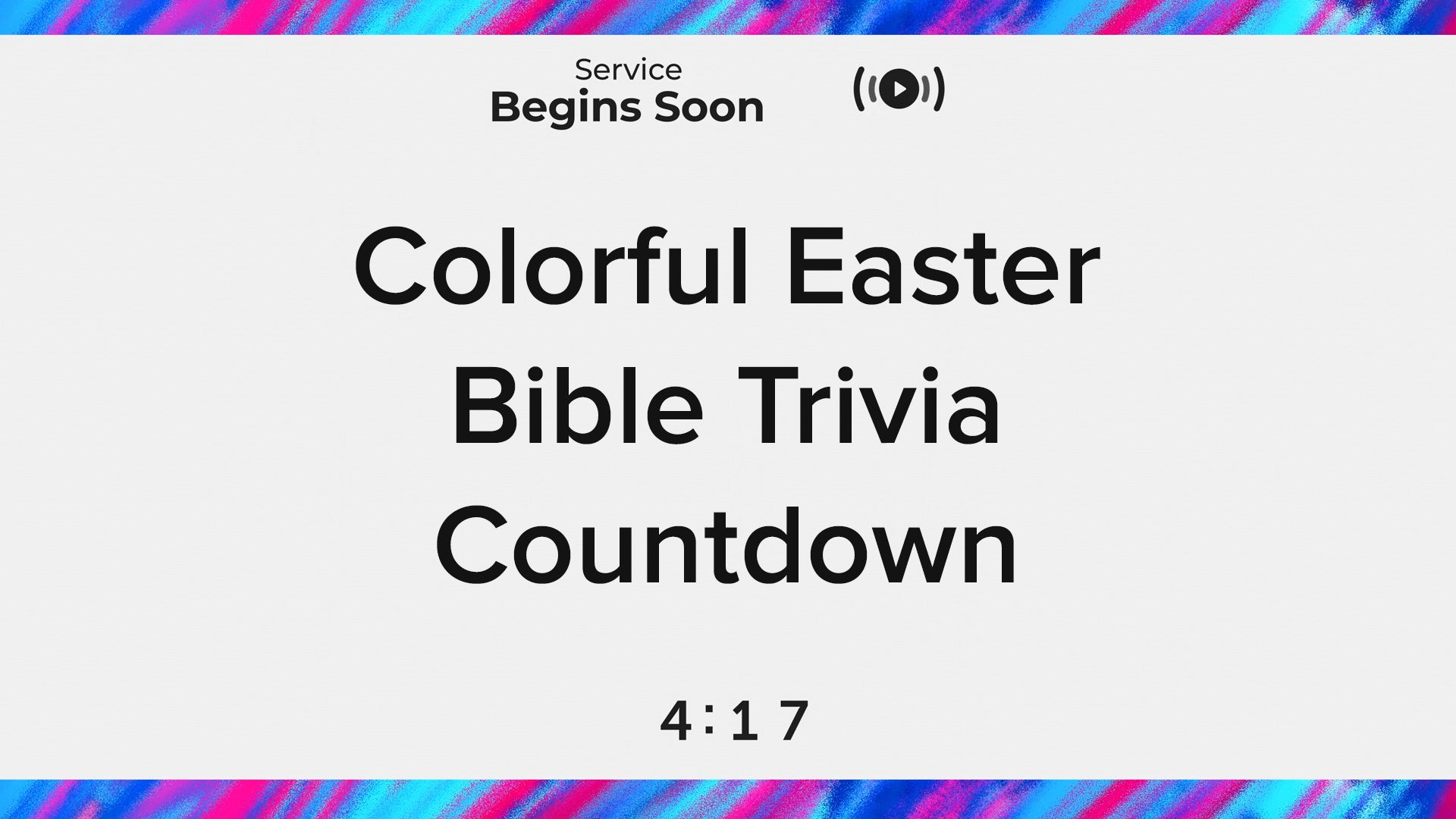 Colorful Easter Trivia Countdown Video | Shift Worship