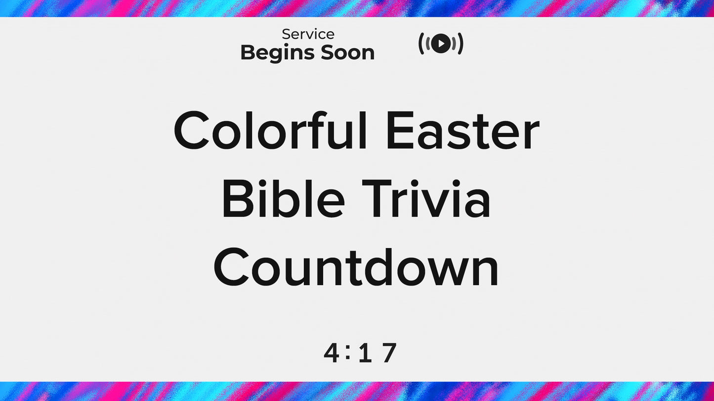 Colorful Easter Trivia Countdown