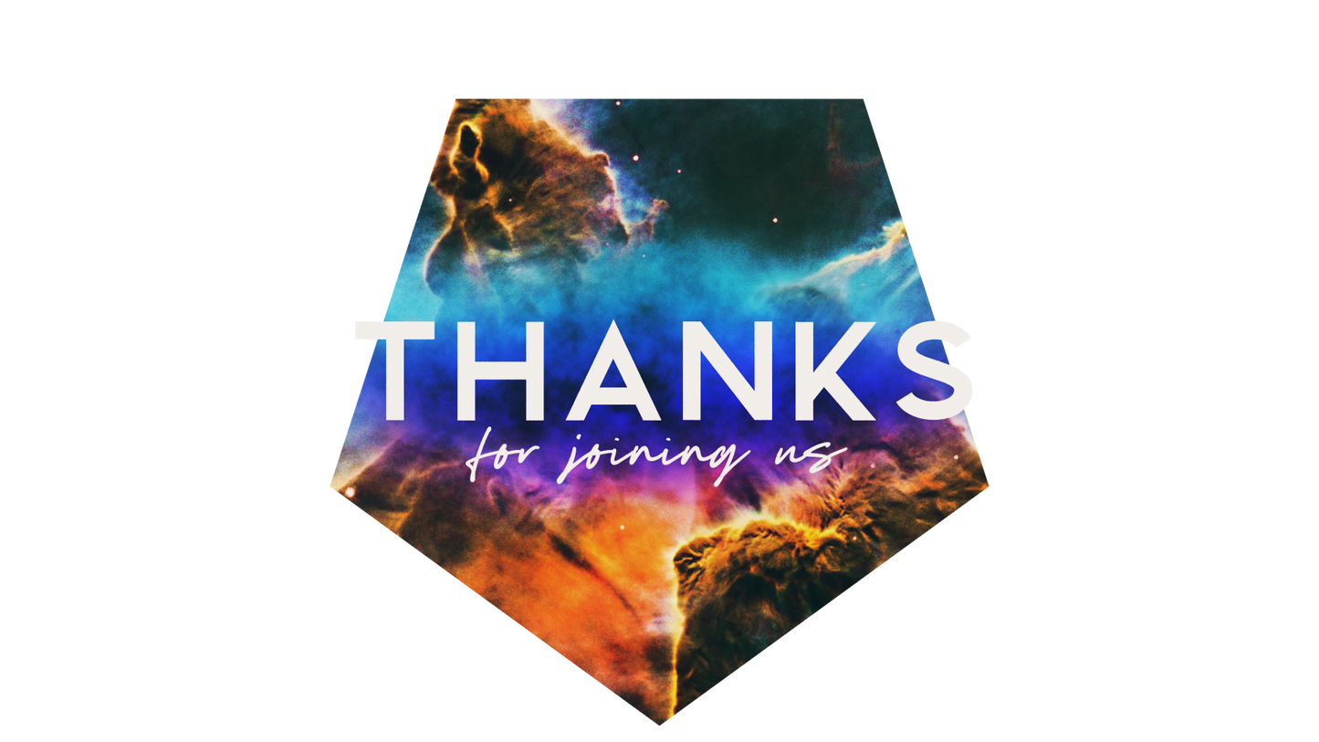 Colorful Space Overlay Thanks